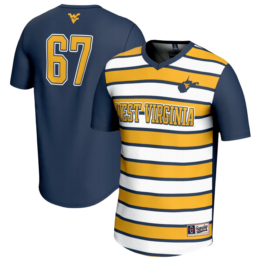 Youth GameDay Greats #67 Navy West Virginia Mountaineers Lightweight Soccer Fashion Jersey - Jersey