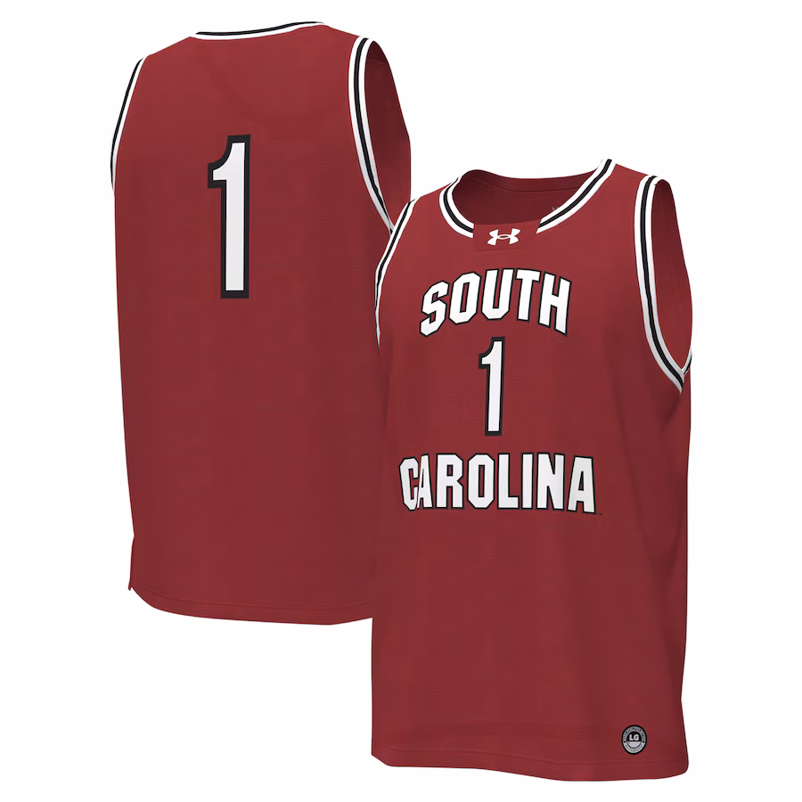 #1 South Carolina Gamecocks Under Armour Replica Basketball Jersey - Garnet - Jersey