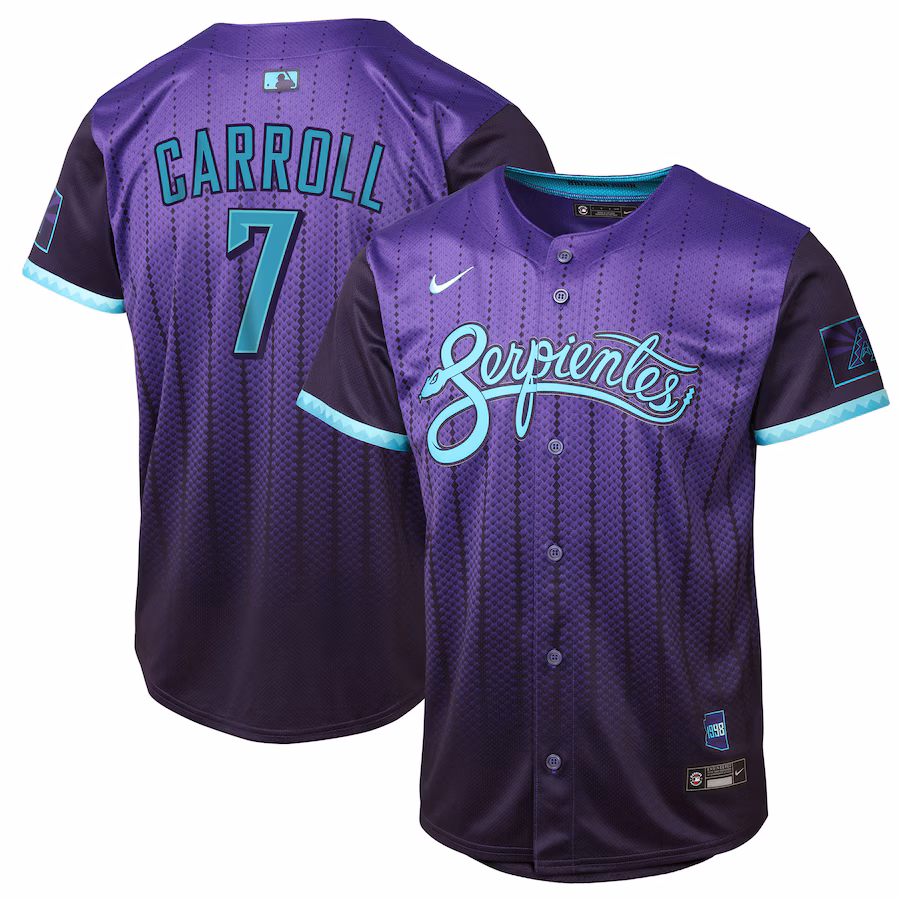 Youth Arizona Diamondbacks Corbin Carroll Nike Purple 2025 City Connect Limited Player Jersey - Jersey