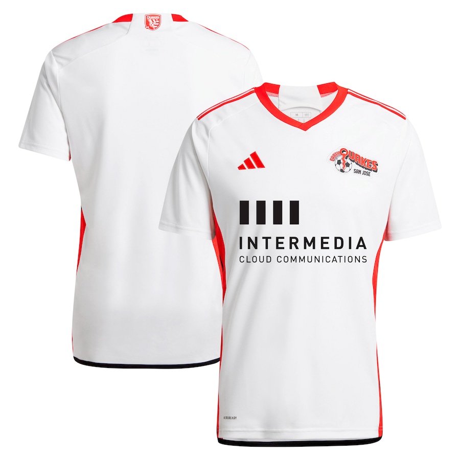 Men's San Jose Earthquakes  adidas White 2024 The 50 Kit Replica Jersey - Jersey