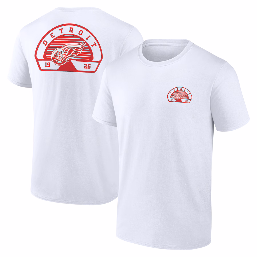 Men's Detroit Red Wings Fanatics White Valor T-Shirt - Jersey