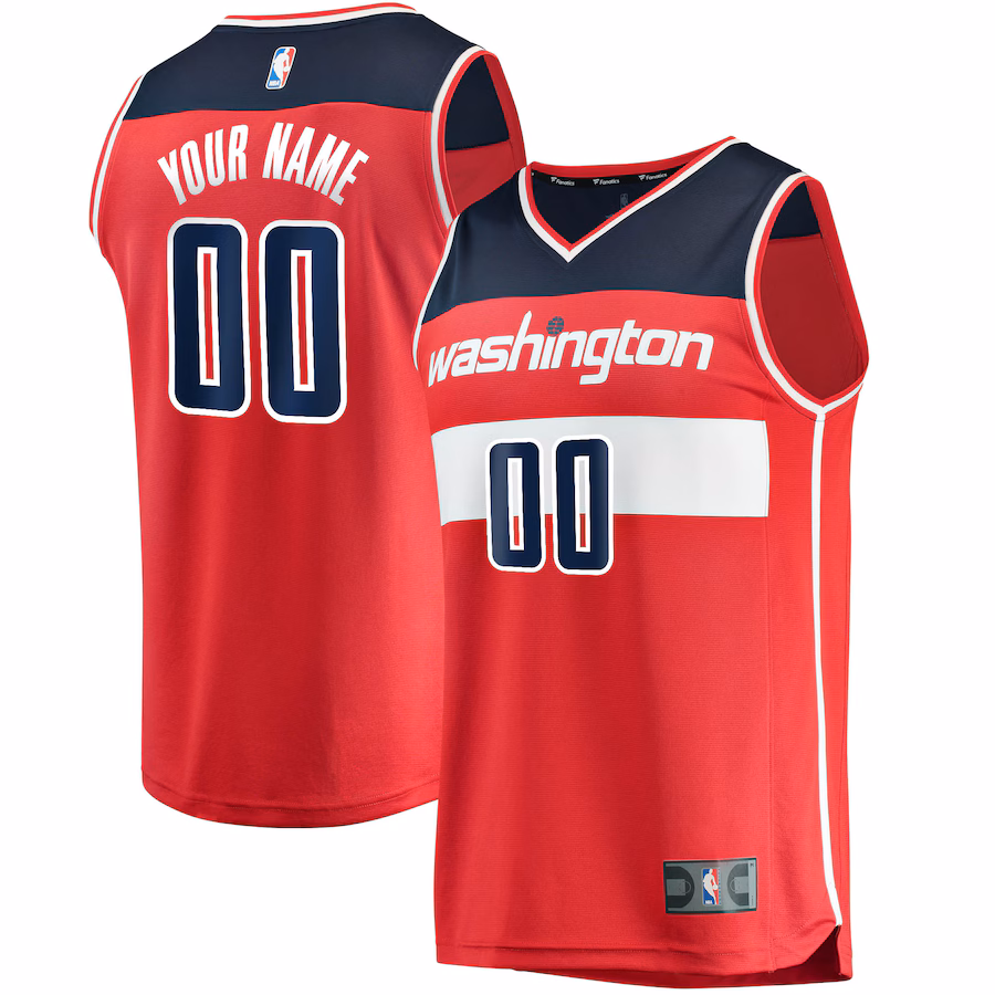 Youth Washington Wizards Fanatics Red Fast Break Custom Replica Jersey - Icon Edition - Jersey