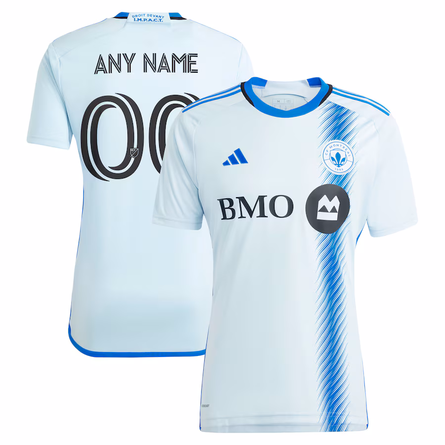 Men's CF Montreal  adidas Light Blue 2024 La Main Replica Custom Jersey - Jersey