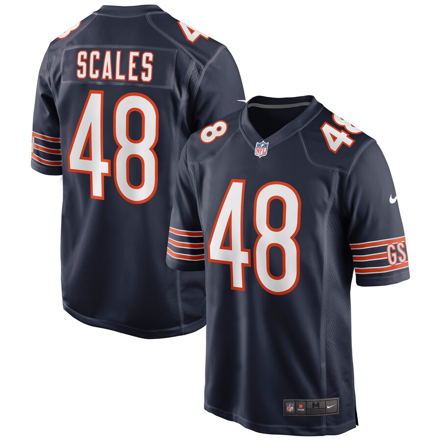Men's Chicago Bears Patrick Scales Nike Navy Game Jersey - Jersey