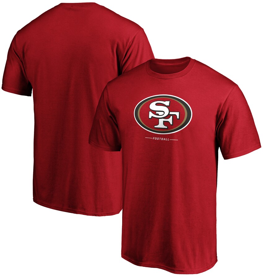 Men's San Francisco 49ers  Scarlet Team Lockup T-Shirt - Jersey