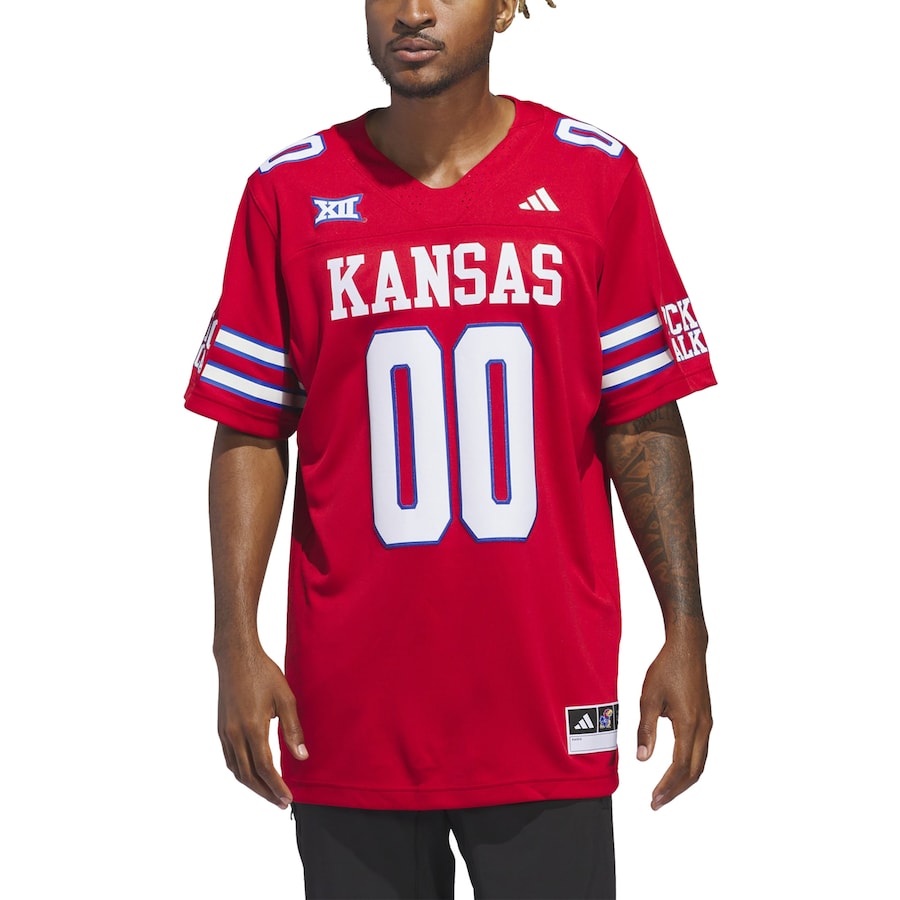 Men's adidas #00 Red Kansas Jayhawks  Alternate Premier Jersey - Jersey
