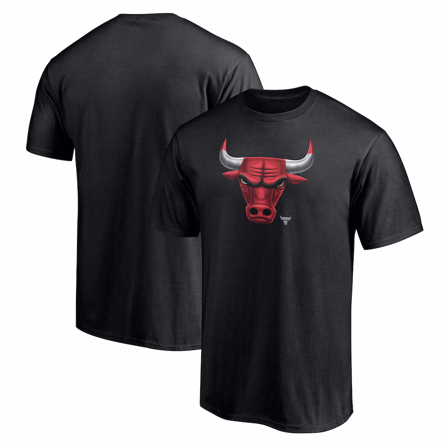 Men's Chicago Bulls  Black Midnight Mascot T-Shirt - Jersey
