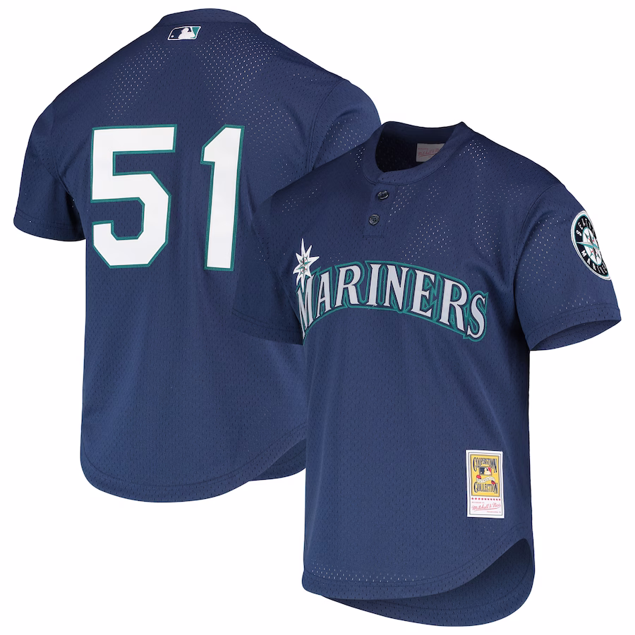 Men's Seattle Mariners Ichiro Suzuki Mitchell & Ness Royal Cooperstown Collection Mesh Batting Practice Jersey - Jersey