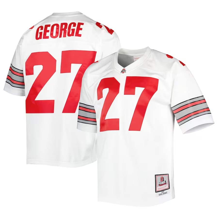 Eddie George Ohio State Buckeyes Mitchell & Ness Authentic Jersey - White - Jersey