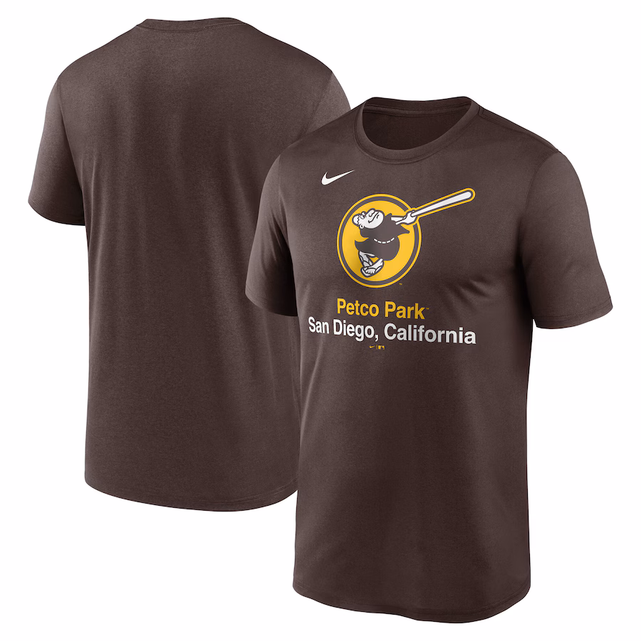 Men's San Diego Padres Nike Brown Stadium Legend Performance T-Shirt - Jersey