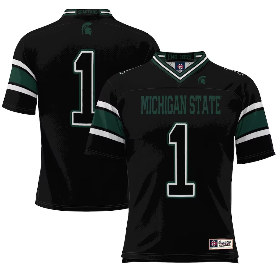 #1 Michigan State Spartans GameDay Greats Endzone Football Jersey - Black - Jersey