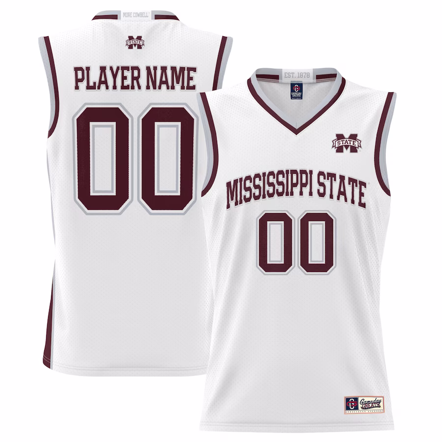 Mississippi State Bulldogs GameDay Greats Men's NIL Pick-A-Player Lightweight Basketball Jersey - White - Jersey