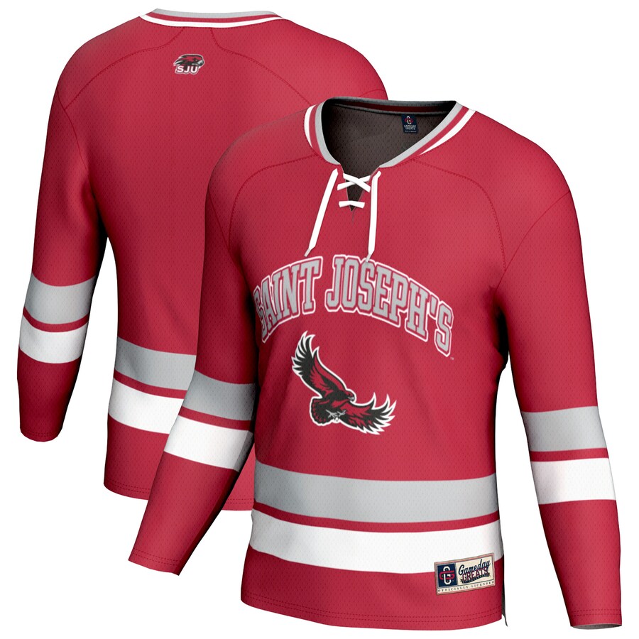 Unisex GameDay Greats Crimson Saint Joseph's Hawks Spirit Hockey Jersey - Jersey