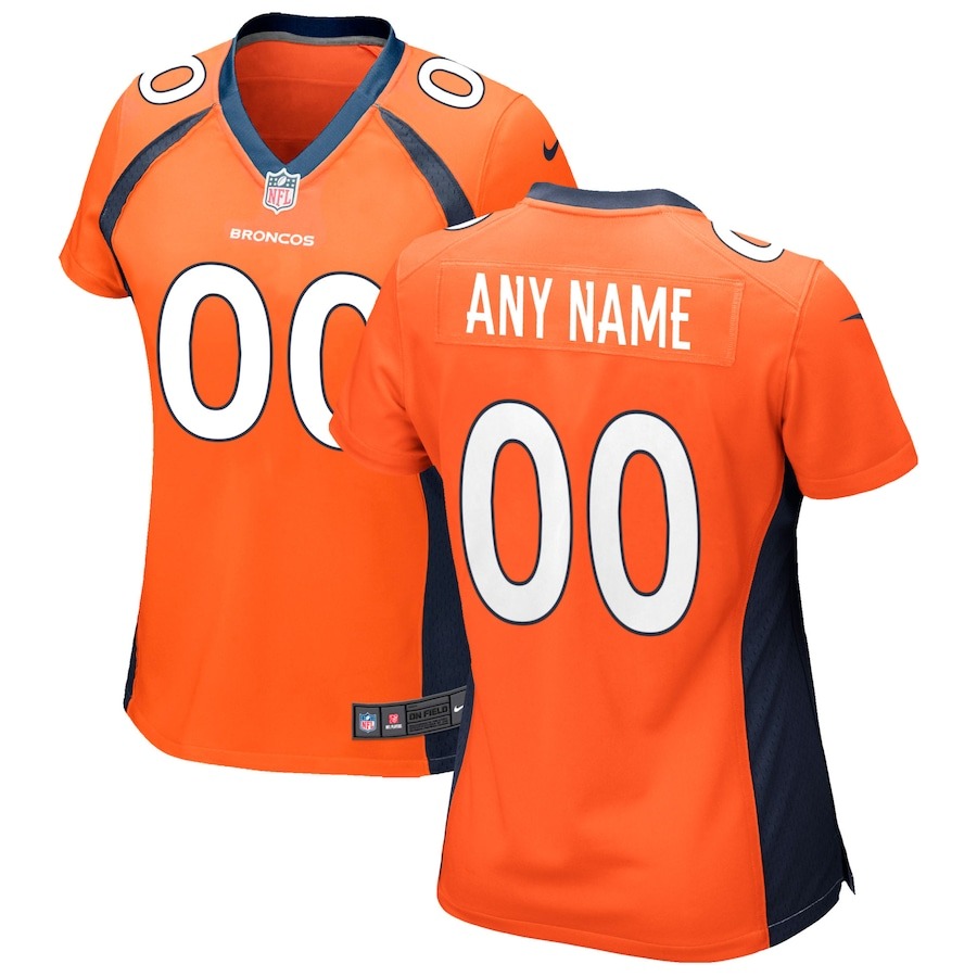 Women's Nike Orange Denver Broncos Custom Game Jersey - Jersey