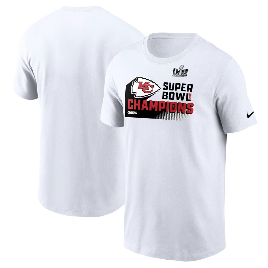 Men's Kansas City Chiefs Nike White Super Bowl LVIII Champions Iconic T-Shirt - Jersey
