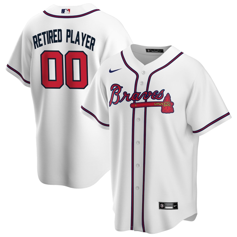 Men's Atlanta Braves Nike White Home Pick-A-Player Retired Roster Replica Jersey - Jersey