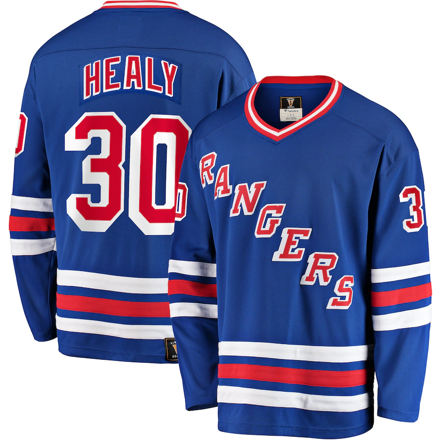 Men's New York Rangers Glenn Healy Fanatics Blue Premier Breakaway Retired Player Jersey - Jersey