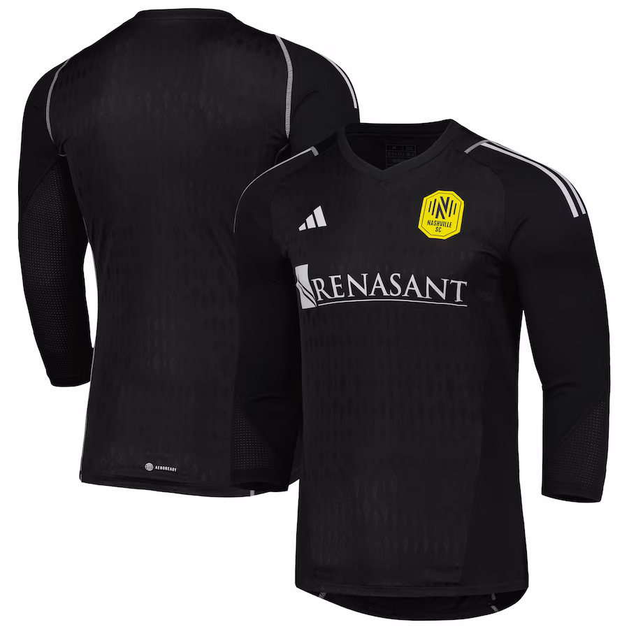 Men's Nashville SC adidas Black 2023 Goalkeeper Long Sleeve Replica Jersey - Jersey