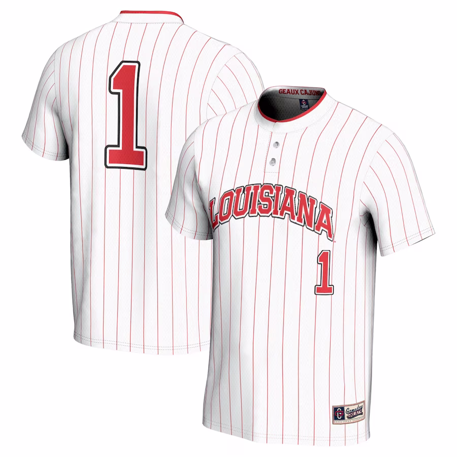 #1 Louisiana Ragin' Cajuns GameDay Greats Unisex Lightweight Softball Jersey - White - Jersey