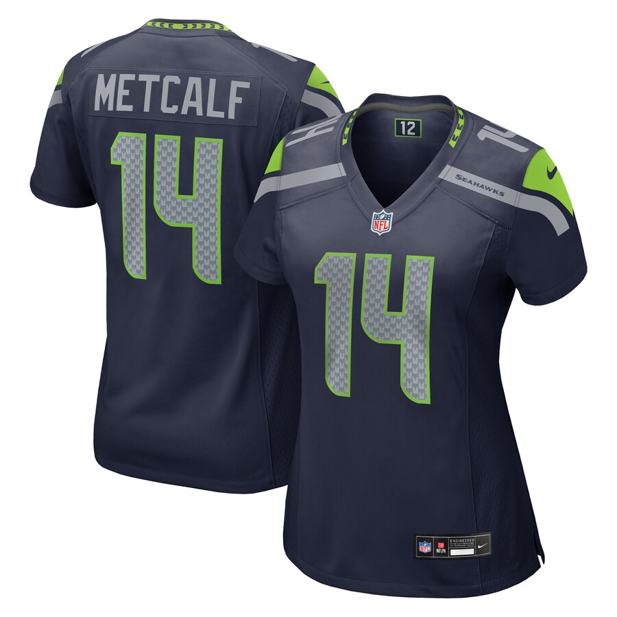 Women's Seattle Seahawks DK Metcalf Nike College Navy Team Game Jersey - Jersey