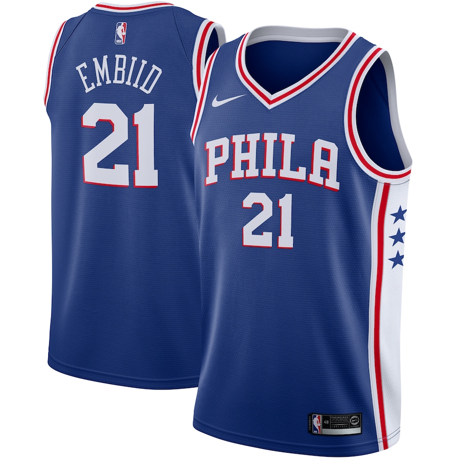 Men's Philadelphia 76ers Joel Embiid Nike Royal Swingman Jersey - Icon Edition - Jersey