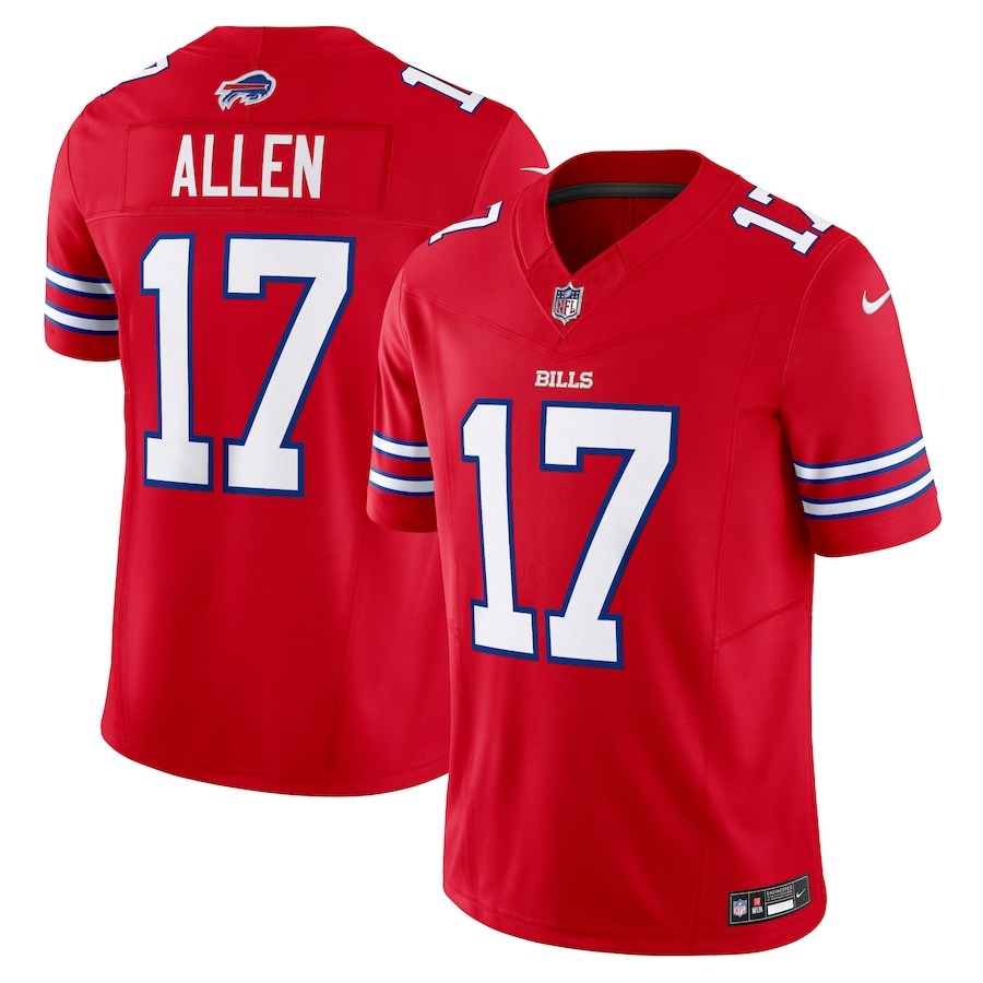 Men's Buffalo Bills Josh Allen Nike Red Vapor F.U.S.E. Limited Jersey - Jersey