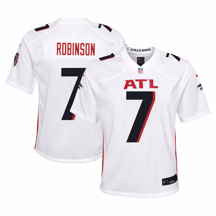 Youth Atlanta Falcons Bijan Robinson Nike White Player Game Jersey - Jersey