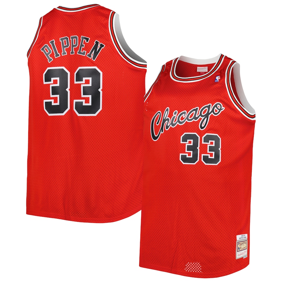 Men's Chicago Bulls Scottie Pippen Mitchell & Ness Red Big & Tall Hardwood Classics 2003/04 Swingman Jersey - Jersey