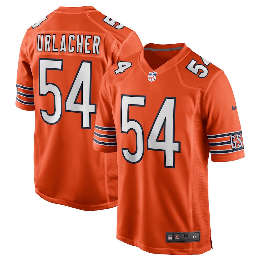 Men's Chicago Bears Brian Urlacher Nike Orange Retired Player Alternate Game Jersey - Jersey