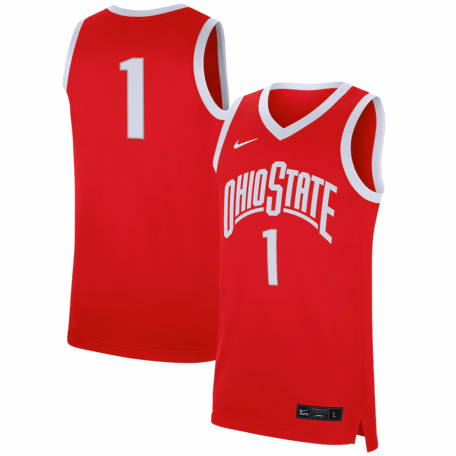 #1 Ohio State Buckeyes Nike Replica Jersey - Scarlet - Jersey