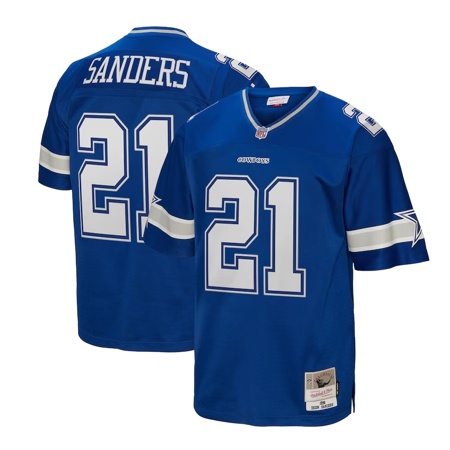 Men's Dallas Cowboys Deion Sanders Mitchell & Ness Navy Legacy Replica Jersey - Jersey