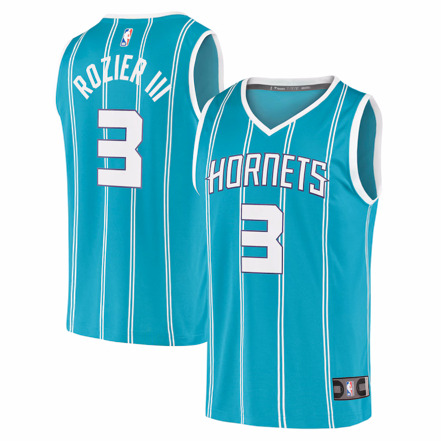 Men's Charlotte Hornets Terry Rozier III Fanatics Teal Fast Break Replica Player Jersey - Icon Edition - Jersey