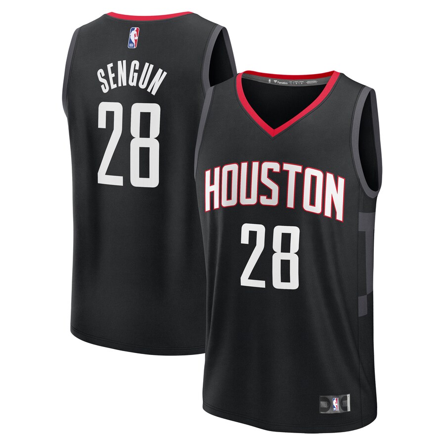 Youth Houston Rockets Alperen Sengun Fanatics Black Fast Break Replica Player Jersey - Statement Edition - Jersey