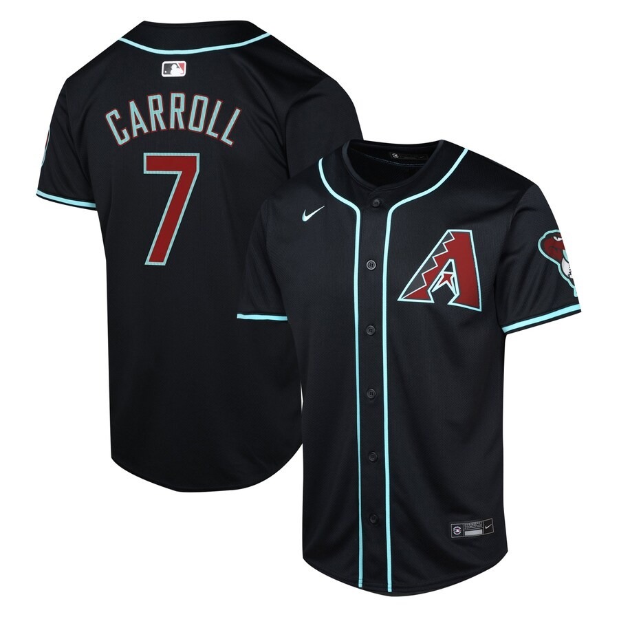 Youth Arizona Diamondbacks Corbin Carroll Nike Black Alternate Limited Player Jersey - Jersey