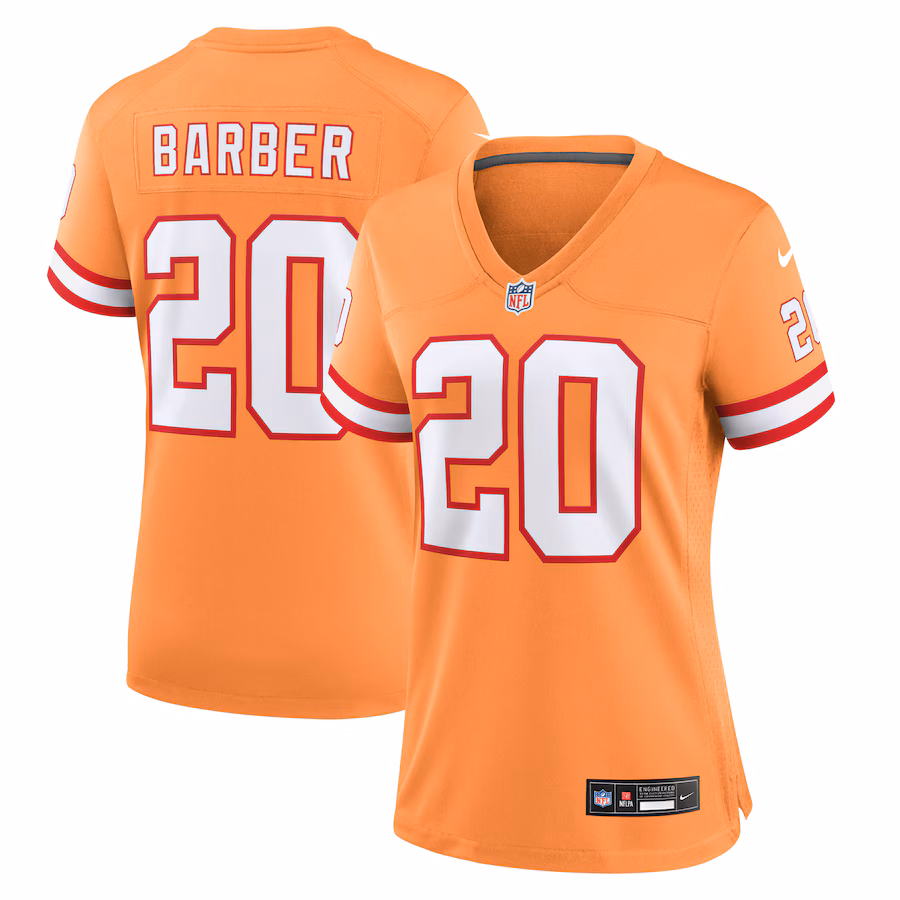 Women's Tampa Bay Buccaneers Ronde Barber Nike Orange Throwback Game Jersey - Jersey