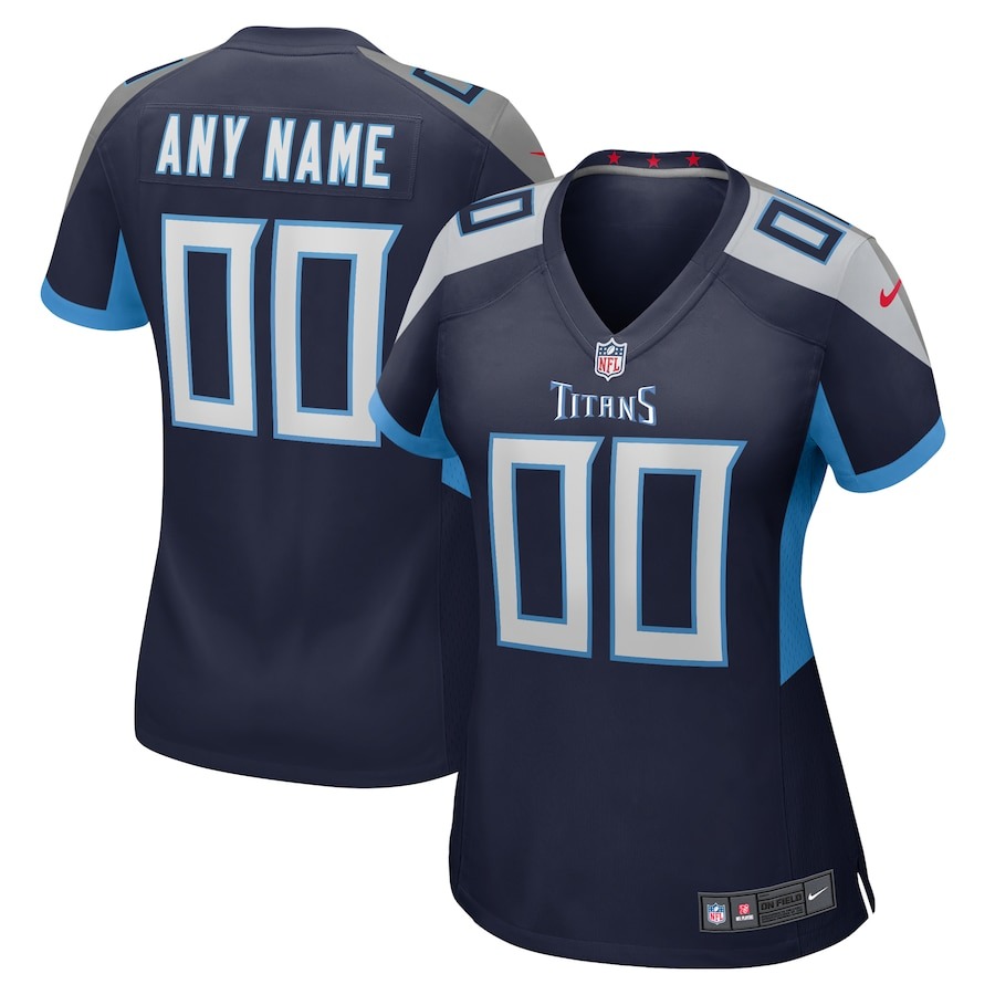 Women's Nike Navy Tennessee Titans Custom Game Jersey - Jersey