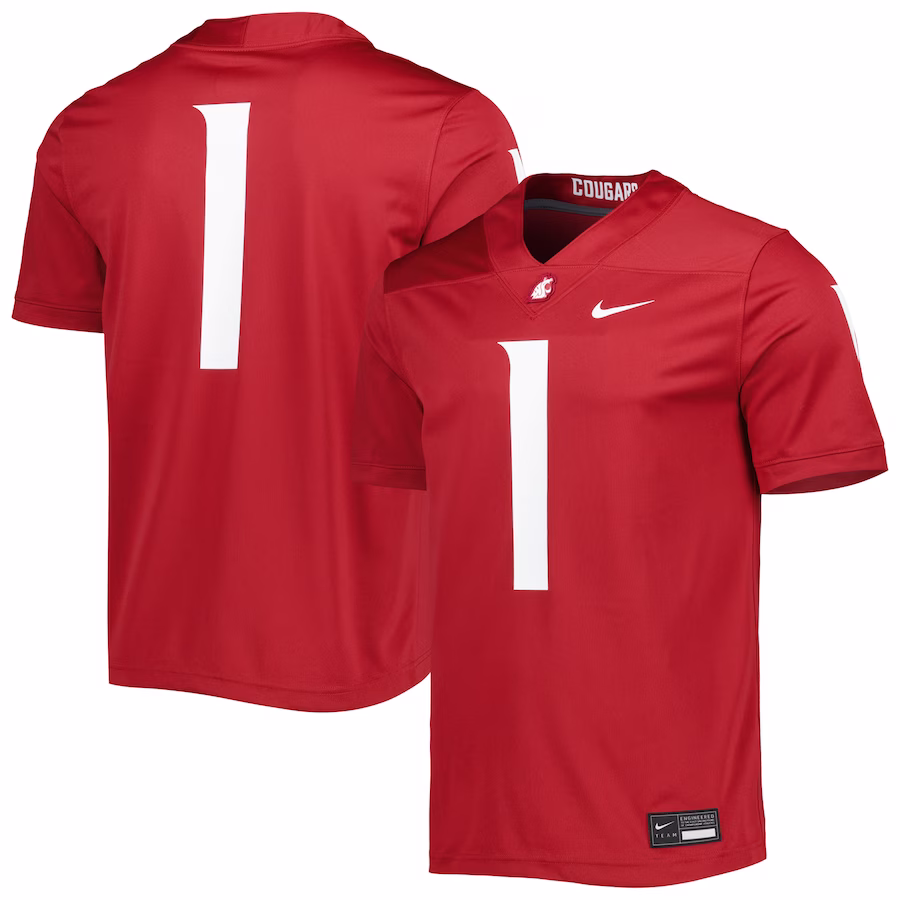#1 Washington State Cougars Nike Untouchable Football Jersey - Crimson - Jersey