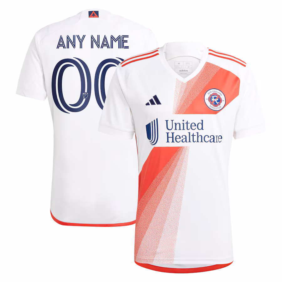 Men's New England Revolution adidas White 2023 Defiance Replica Custom Jersey - Jersey