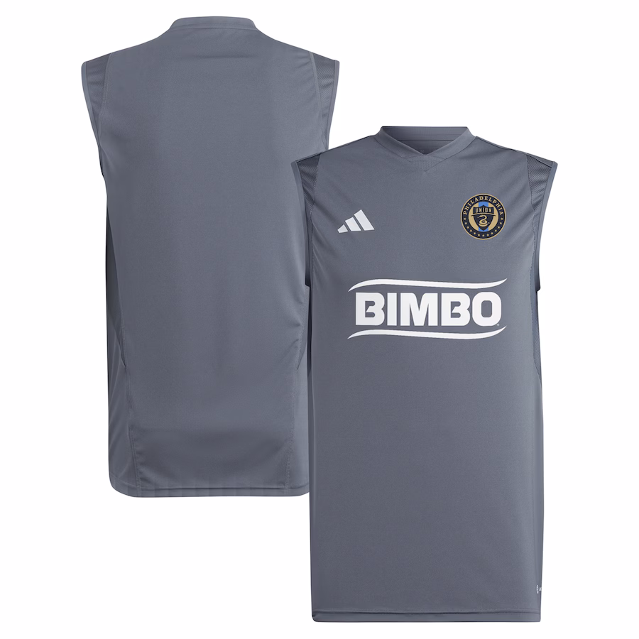 Men's Philadelphia Union adidas Gray 2024 Sleeveless Training Jersey - Jersey