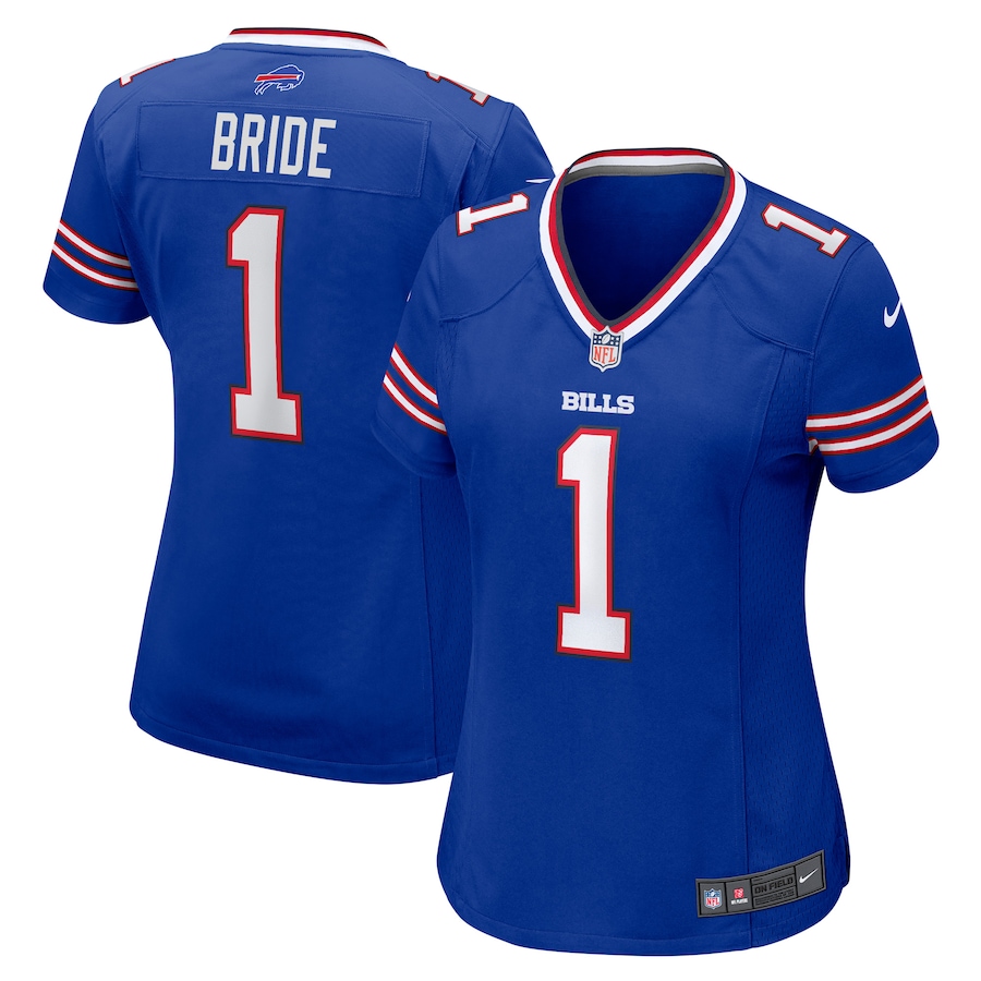 Women's Buffalo Bills Number 1 Bride Nike Royal Game Jersey - Jersey