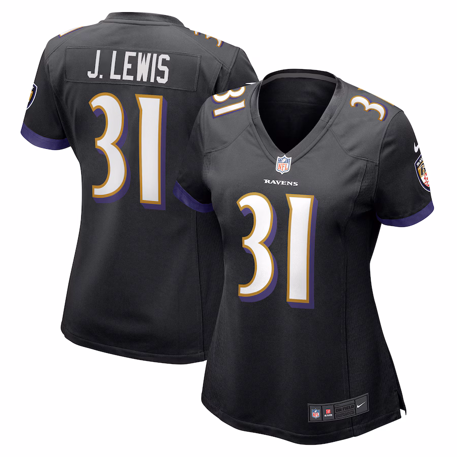 Women's Baltimore Ravens Jamal Lewis Nike Black Retired Player Jersey - Jersey