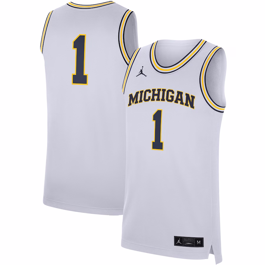 Michigan Wolverines Jordan Brand Replica Jersey - White - Jersey