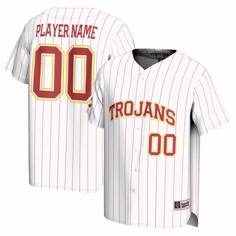 USC Trojans GameDay Greats NIL Pick-A-Player Baseball Lightweight Jersey - White - Jersey