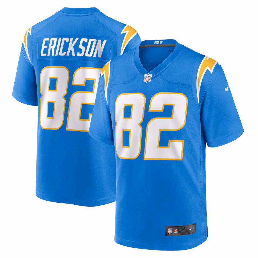 Men's Los Angeles Chargers Alex Erickson Nike  Powder Blue Team Game Jersey - Jersey