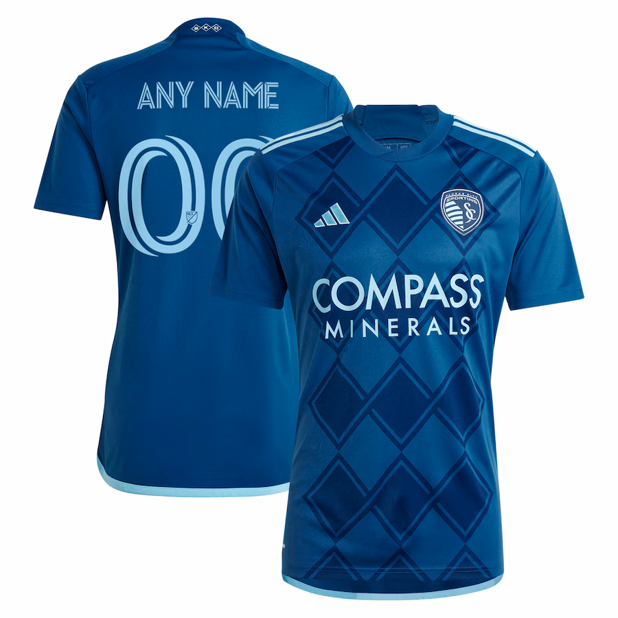 Men's Sporting Kansas City  adidas Navy 2024 Diamonds Our Forever Replica Custom Jersey - Jersey