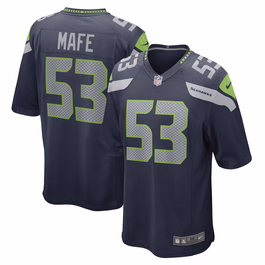 Men's Seattle Seahawks Boye Mafe Nike College Navy Game Player Jersey - Jersey