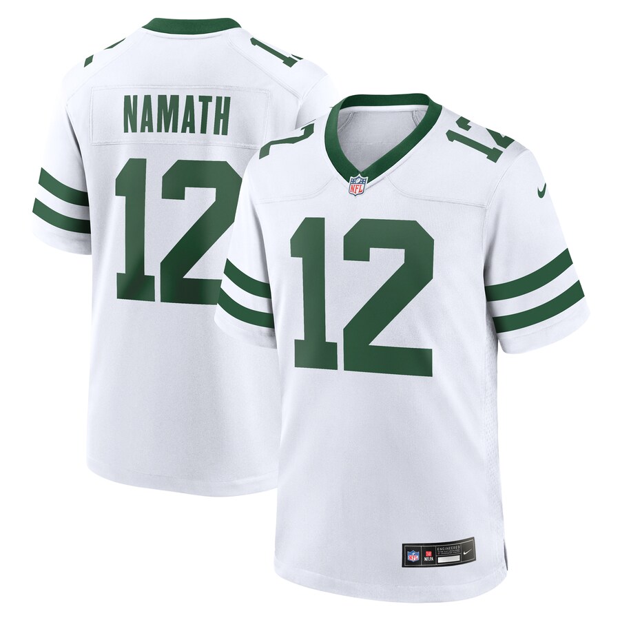 Men's New York Jets Joe Namath Nike White Legacy Retired Player Game Jersey - Jersey