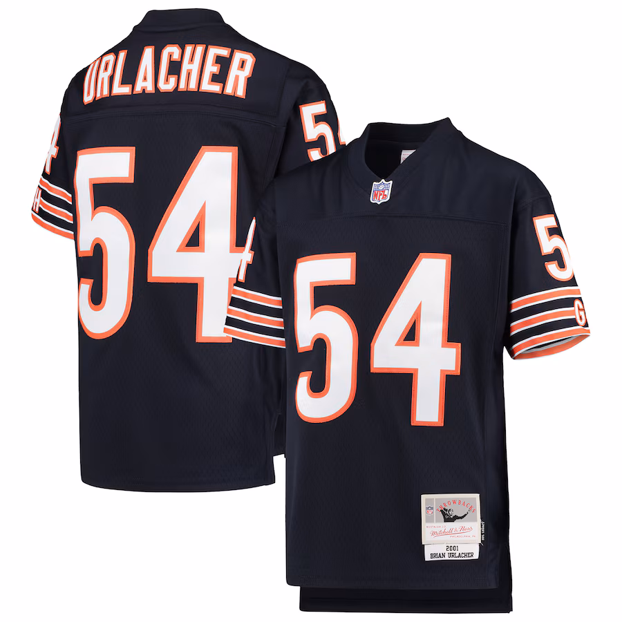 Youth Chicago Bears Brian Urlacher Mitchell & Ness Navy 2001 Legacy Retired Player Jersey - Jersey