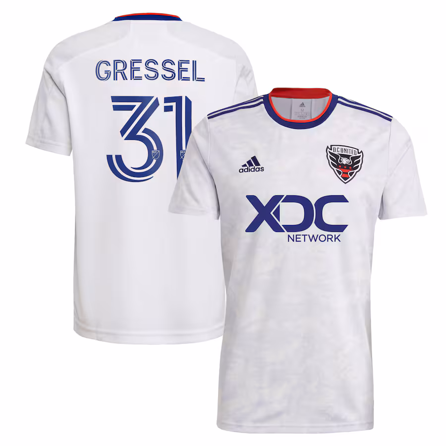 Men's D.C. United Julian Gressel adidas White 2022 The Marble Replica Player Jersey - Jersey