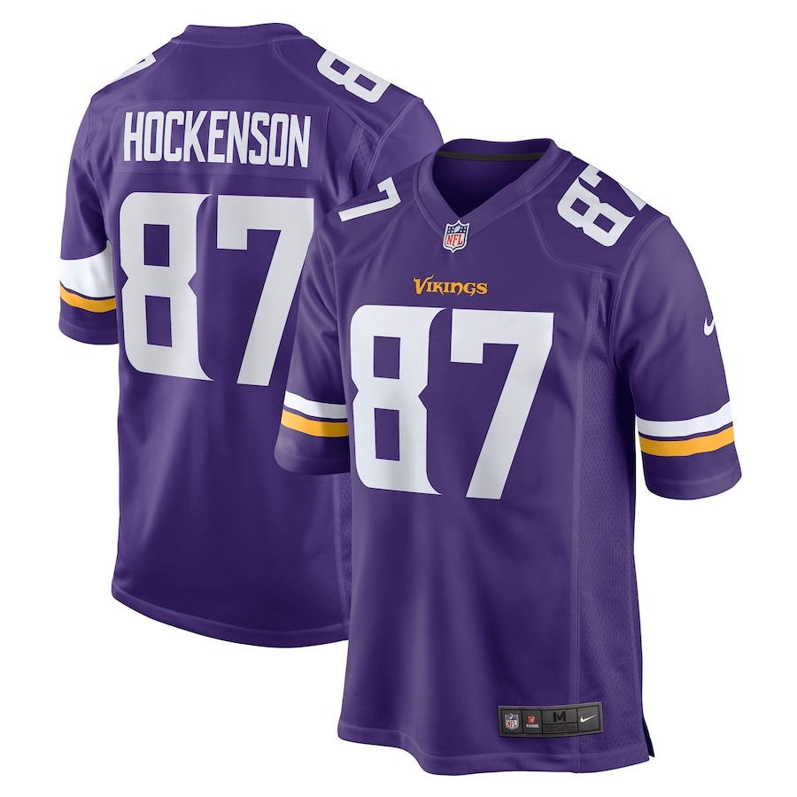 Men's Minnesota Vikings T.J. Hockenson Nike Purple Game Player Jersey - Jersey